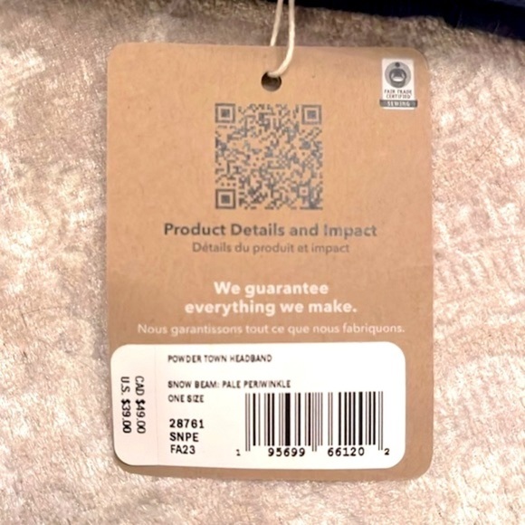 Brand New Patagonia Powder Town Headband Knit Fleece Lining Snow Beam Periwinkle main image 9